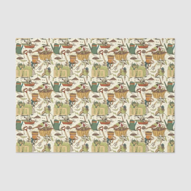 Vintager Garten Seidenpapier (Vorderseite)