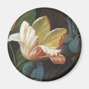 Vintager Garten Tulip in Bloom, Viktorianische Blu Magnet