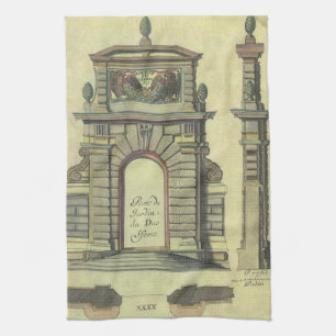 Vintager Gartenbogen, Renaissance-Architektur Handtuch