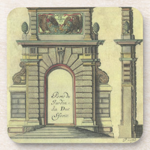 Vintager Gartenbogen, Renaissance-Architektur Untersetzer