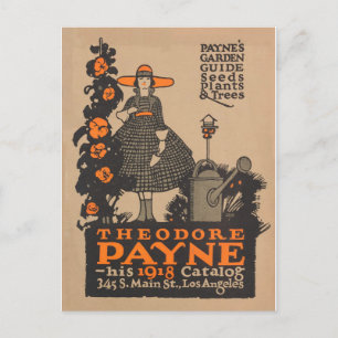 Vintager Gartenkatalog und -karte Postkarte