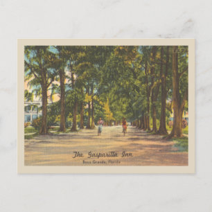 Vintager Gasparilla Boca Grande Gasthof und Fahrra Postkarte