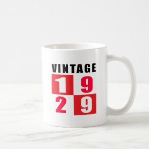Vintager Geburtstag 1929 Tasse