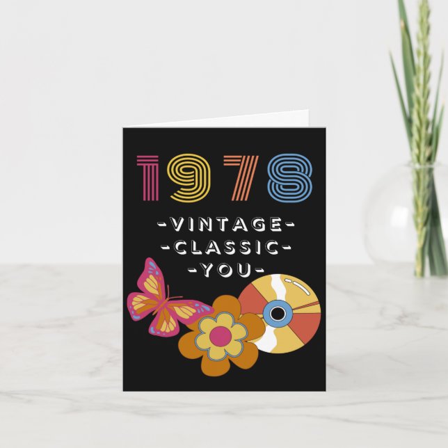 Vintager Geburtstag 1978 Retro-Design für Freunde Karte (Vorderseite)