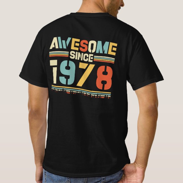 Vintager Geburtstag 1978 T-Shirt (Rückseite)