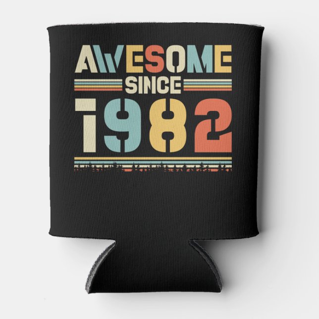 Vintager Geburtstag 1982 Dosenkühler (Vorderseite)