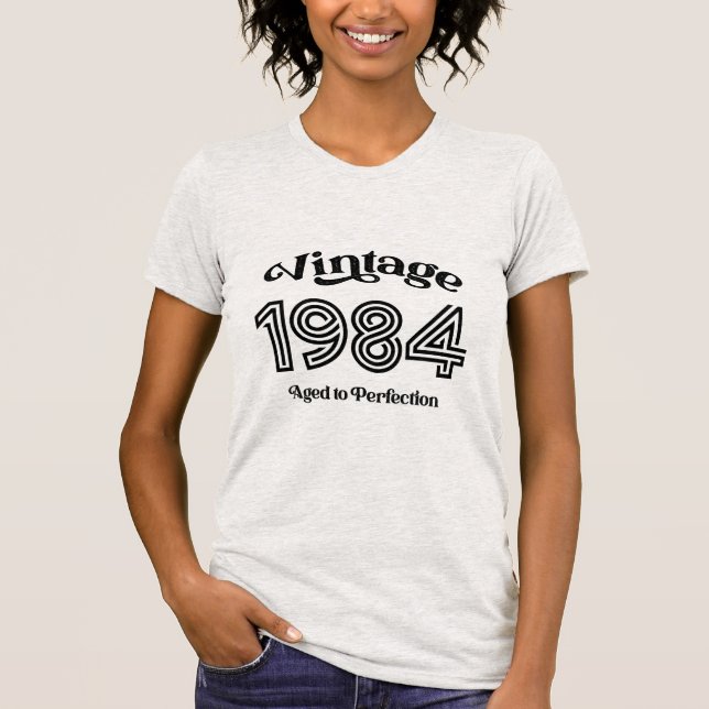Vintager Geburtstag 1984, vollendet T-Shirt (Vorderseite)