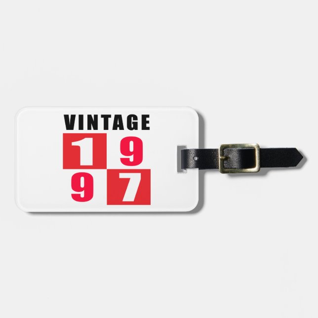 Vintager Geburtstag 1997 Gepäckanhänger (Vorderseite horizontal)