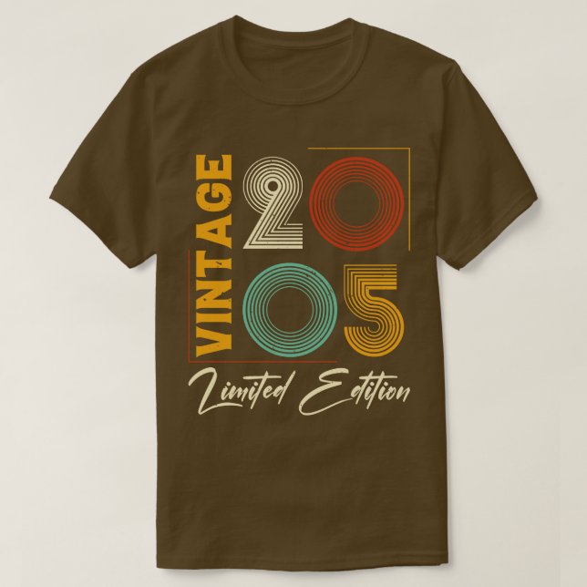 Vintager Geburtstag 2005 T-Shirt (Design vorne)