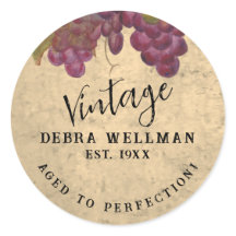 Vintager Geburtstag Custom Watercolor Traubenclust