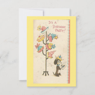 Vintager Geburtstag Einladung