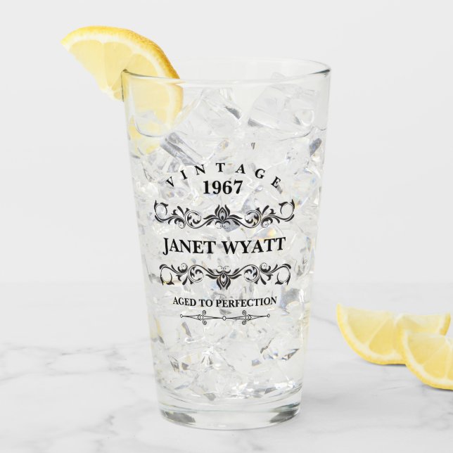 Vintager Geburtstag im Jahr Glas (Vorderseite Ice)