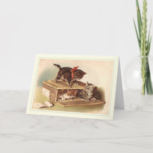 Vintager Geburtstag Karte (Vorderseite)