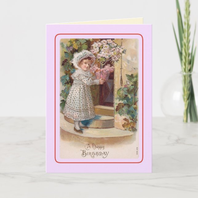 Vintager Geburtstag Karte (Vorderseite)