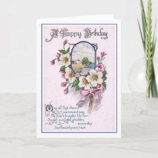 Vintager Geburtstag Karte