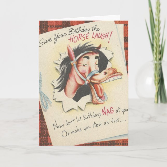 Vintager Geburtstag Karte (Vorderseite)