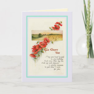 Vintager Geburtstag Karte