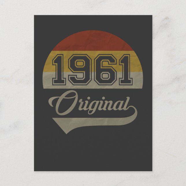 Vintager Geburtstag, Original 1961 Frauengeschenk Postkarte (Vorderseite)