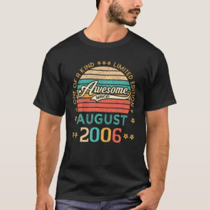 Vintager Geburtstag Phantastisch Seit August 2006 T-Shirt