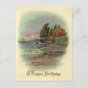Vintager Geburtstag Postkarte