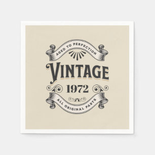 Vintager Geburtstag Serviette