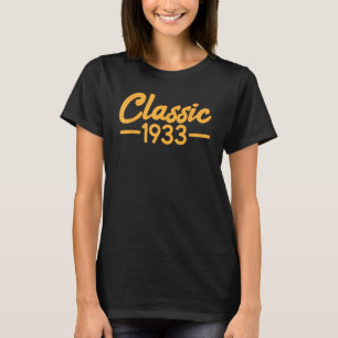 Vintager Geburtstag T - Shirt Classic 1933 90. Bir