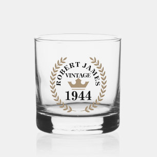 Vintager Geburtstag Whiskyglas