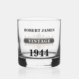 Vintager Geburtstag Whiskyglas