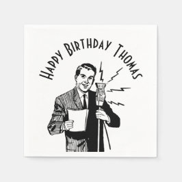 Vintager Geburtstagskünstler Serviette