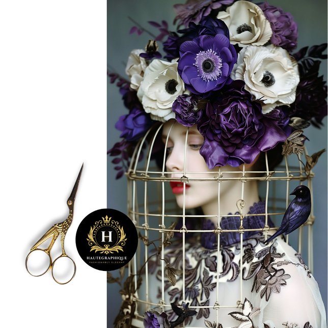 Vintager Geburtszettel mit floraler Entkundung Seidenpapier (Von Creator hochgeladen)