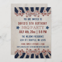 Vintager Gedenktag Geburtstagsparty Einladungen