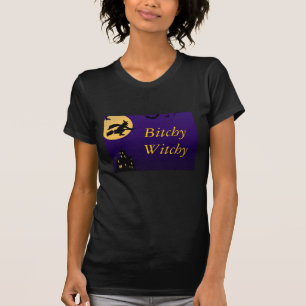 Vintager gehässiger Witchy Halloween T - Shirt
