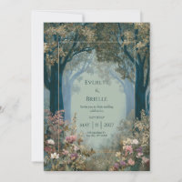 Vintager Geheimgarten Mauve und Aquamarine Hochzei
