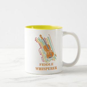 Vintager Geigenflitzer Zweifarbige Tasse