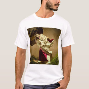 Vintager Geisha in einem T-Shirt