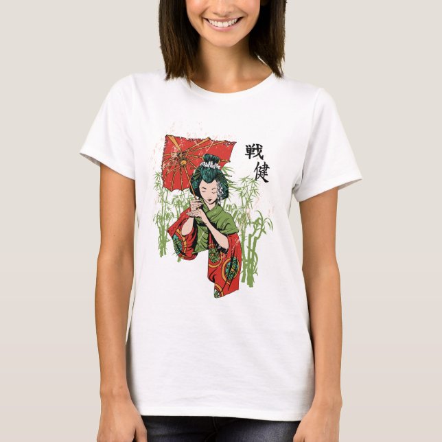 Vintager Geisha T-Shirt (Vorderseite)
