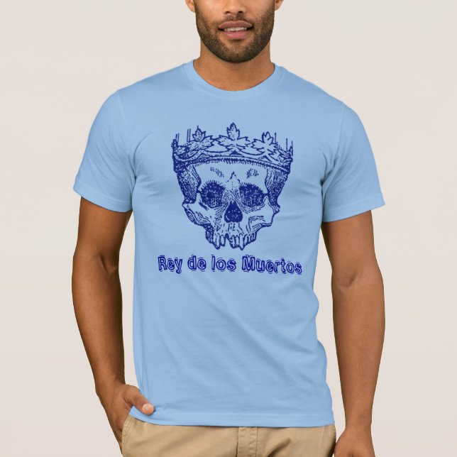 Vintager gekrönter Schädel T-Shirt (Vorderseite)