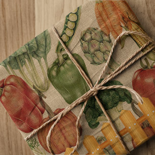 Vintager Gemüsegarten Seidenpapier
