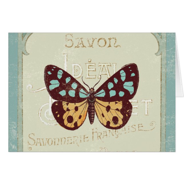Vintager gemusterter Schmetterling (Vorderseite (Horizontal))