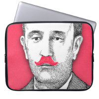 Vintager Gentleman mit Funny Pink Mustache