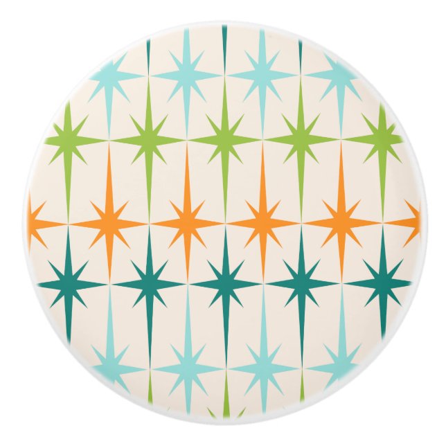 Vintager geometrischer keramikknauf (Vorderseite)