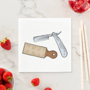 Vintager, gerade Razzia und Strop-Barber-Shop Serviette