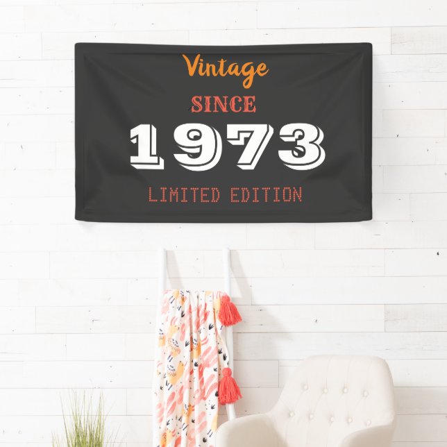 Vintager Geschenkbanner der Limited Edition 1973 - Banner (Insitu)