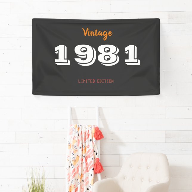 Vintager Geschenkbanner der Limited Edition 1981 - Banner (Insitu)
