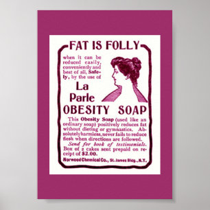 Vintager Gewichtsverlust und OBESITY SOAP Poster