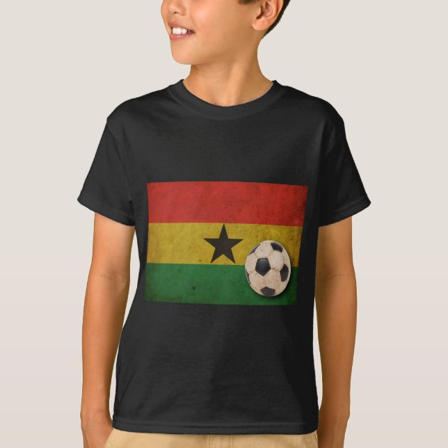 Vintager Ghana-Fußball T-Shirt (Vorderseite)