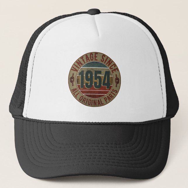 VINTAGER GIFT-TRUCKER-HAT 1954 TRUCKERKAPPE (Vorderseite)