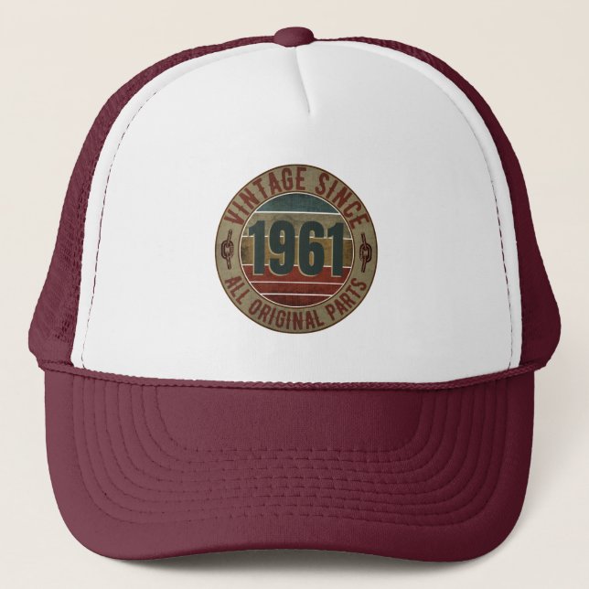 VINTAGER GIFT-TRUCKER-HAT 1961 TRUCKERKAPPE (Vorderseite)