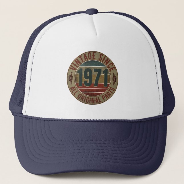 VINTAGER GIFT-TRUCKER-HAT 1971 TRUCKERKAPPE (Vorderseite)