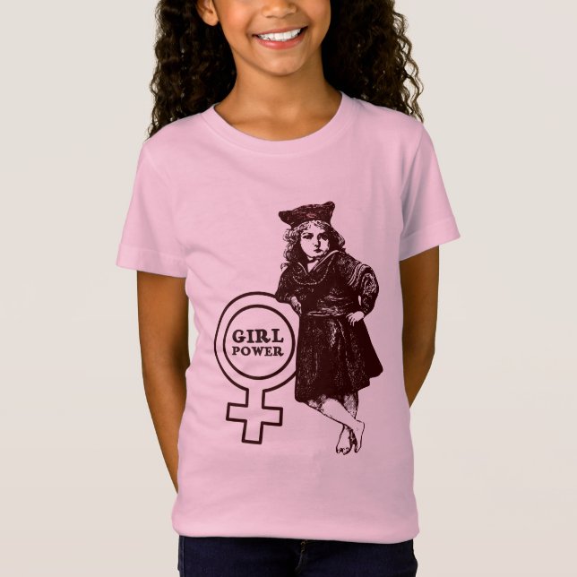 Vintager Girl-Power T-Shirt (Vorderseite)